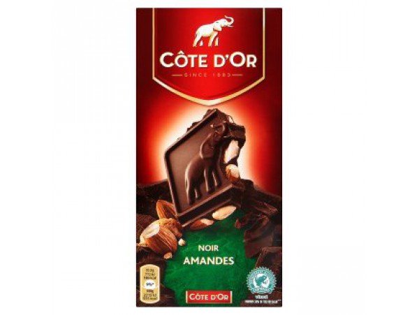Côte d Or горький шоколад с миндалем 200 г